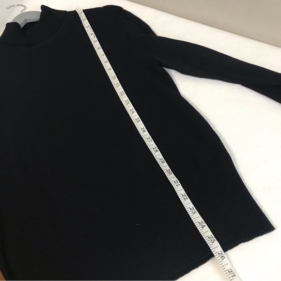 Apt 9 black turtle neck long sleeve top size Large - Picture 7 of 9